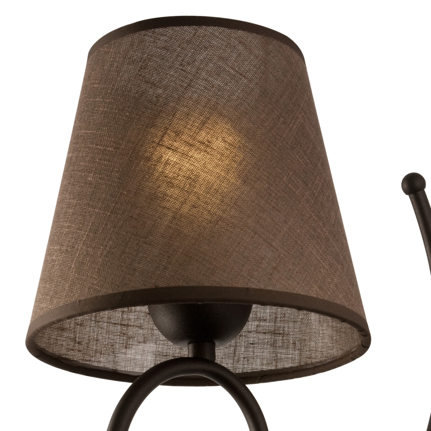 Reserveskærm til væglampe LORENZO E27 diameter 16 cm brun