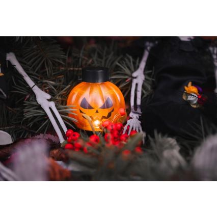 6x LED dekoration HALLOWEEN LED/1xCR2032/varm hvid græskar