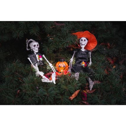 6x LED dekoration HALLOWEEN LED/1xCR2032/varm hvid græskar