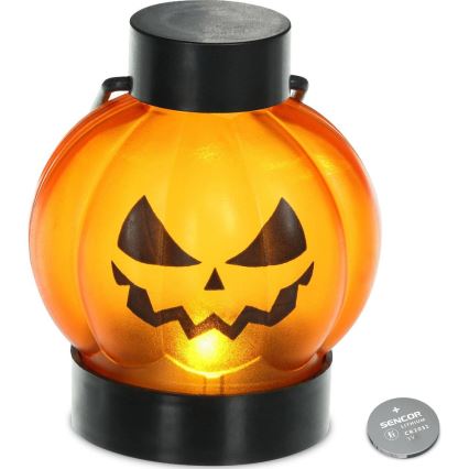 6x LED dekoration HALLOWEEN LED/1xCR2032/varm hvid græskar