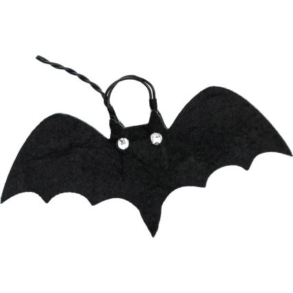 Dekorativ LED lyskæde HALLOWEEN 10xLED/2xAA/varm hvid 1,3 m flagermus