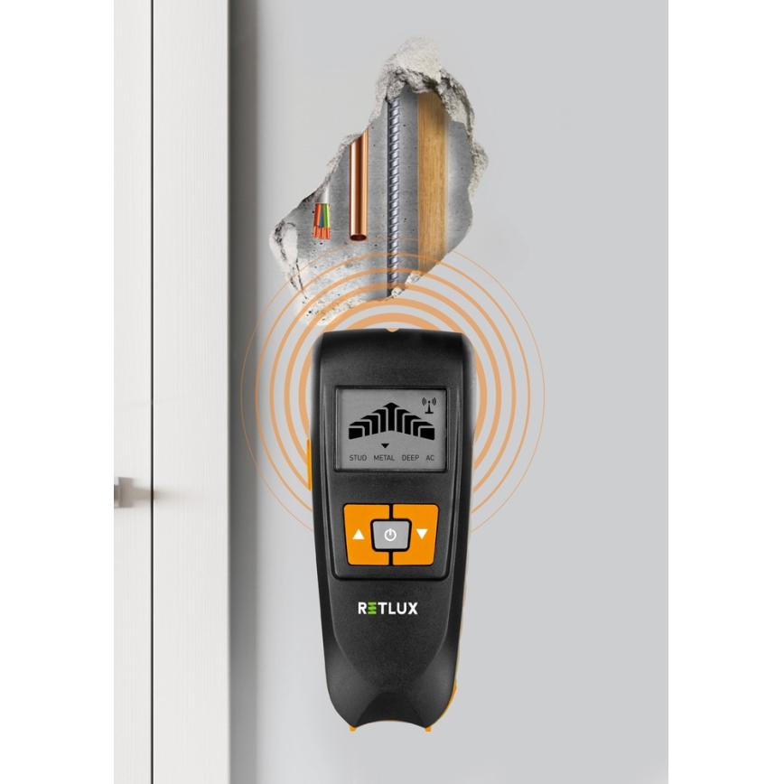 Digitalt 4-i-1 underjordisk detektor 9V 1x6LR61