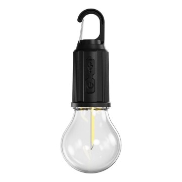 Retlux - Dæmpbar genopladelig LED-lygte LED/0,3W/USB 400 mAh IP44 sort