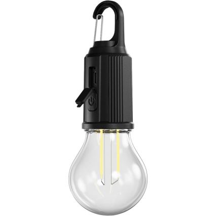 Retlux - Dæmpbar genopladelig LED-lygte LED/0,3W/USB 400 mAh IP44 sort