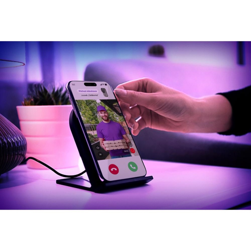 Dørklokke med video med bevægelsessensor 5MPx 1440p 5200 mAh Wi-Fi IP65 antracit