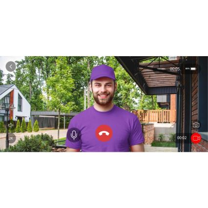 Dørklokke med video med bevægelsessensor 5MPx 1440p 5200 mAh Wi-Fi IP65 antracit