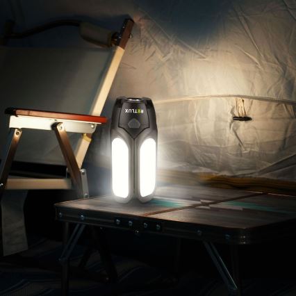 Opladelig LED-campinglampe med solpanel LED/3W/1600 mAh IPX4