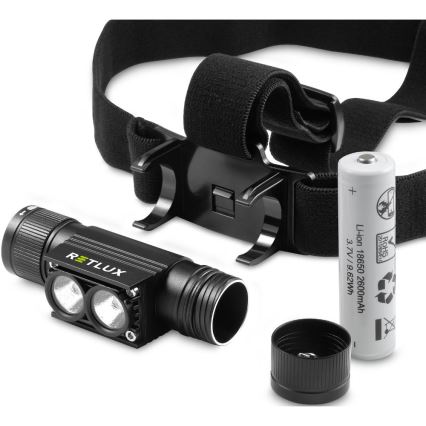 Genopladelig LED pandelampe aluminium LED/2600 mAh IP66