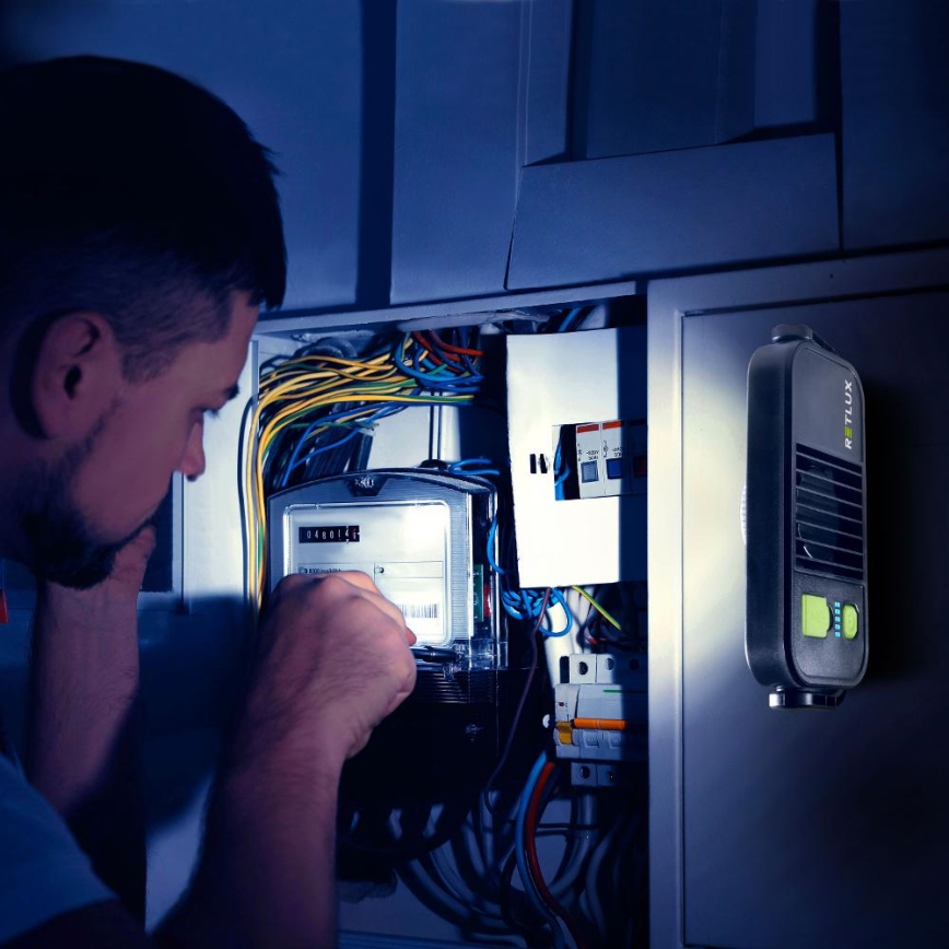 LED arbejdslygte med indbygget powerbank LED/4400 mAh IP44 gul/sort