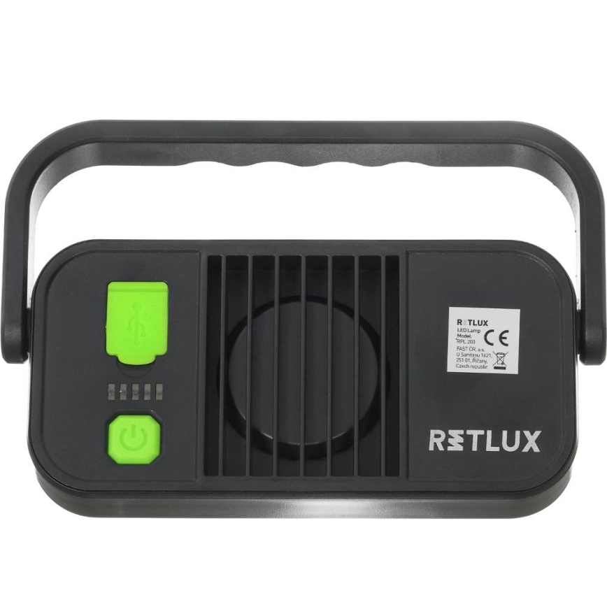 LED arbejdslygte med indbygget powerbank LED/4400 mAh IP44 gul/sort