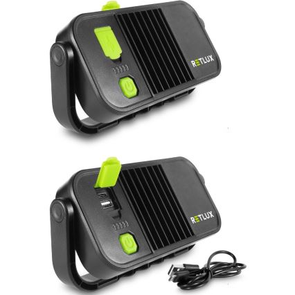 LED arbejdslygte med indbygget powerbank LED/4400 mAh IP44 gul/sort