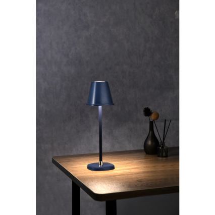 LED Bordlampe dæmpbar og genopladelig LED/3W/1800 mAh mørkeblå