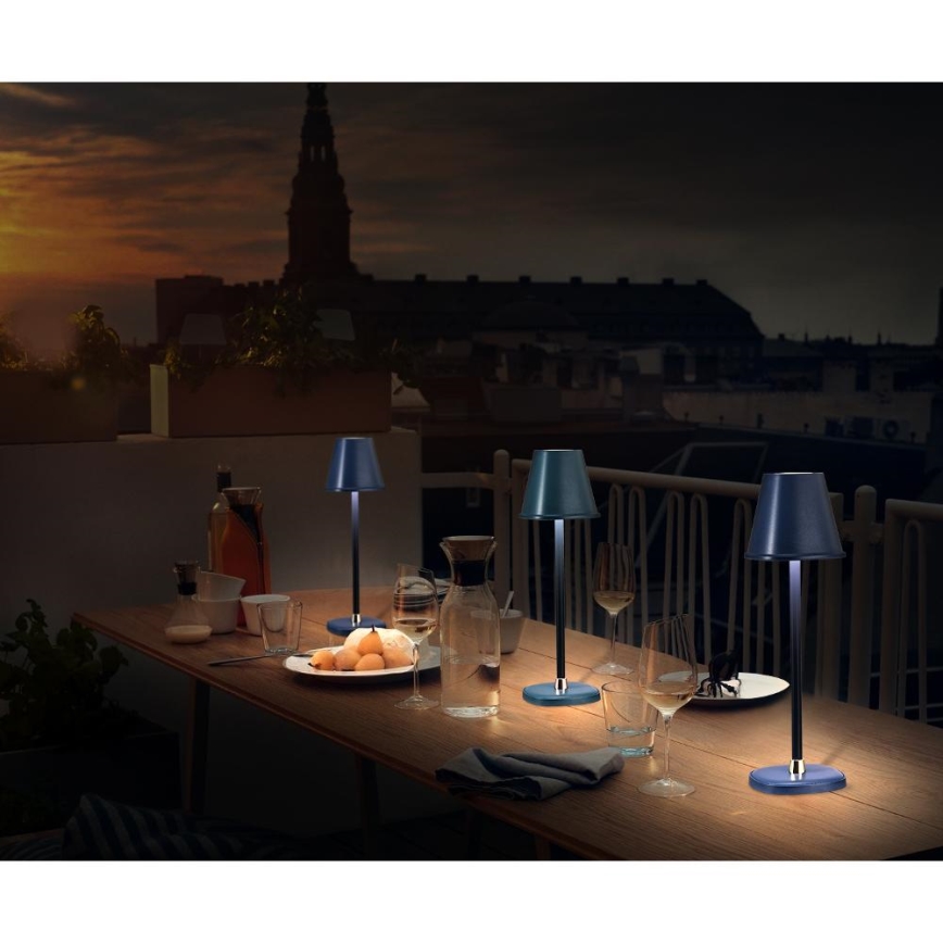 LED Bordlampe dæmpbar og genopladelig LED/3W/1800 mAh mørkeblå
