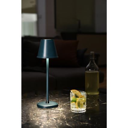 LED Bordlampe dæmpbar og genopladelig LED/3W/1800 mAh mørkeblå