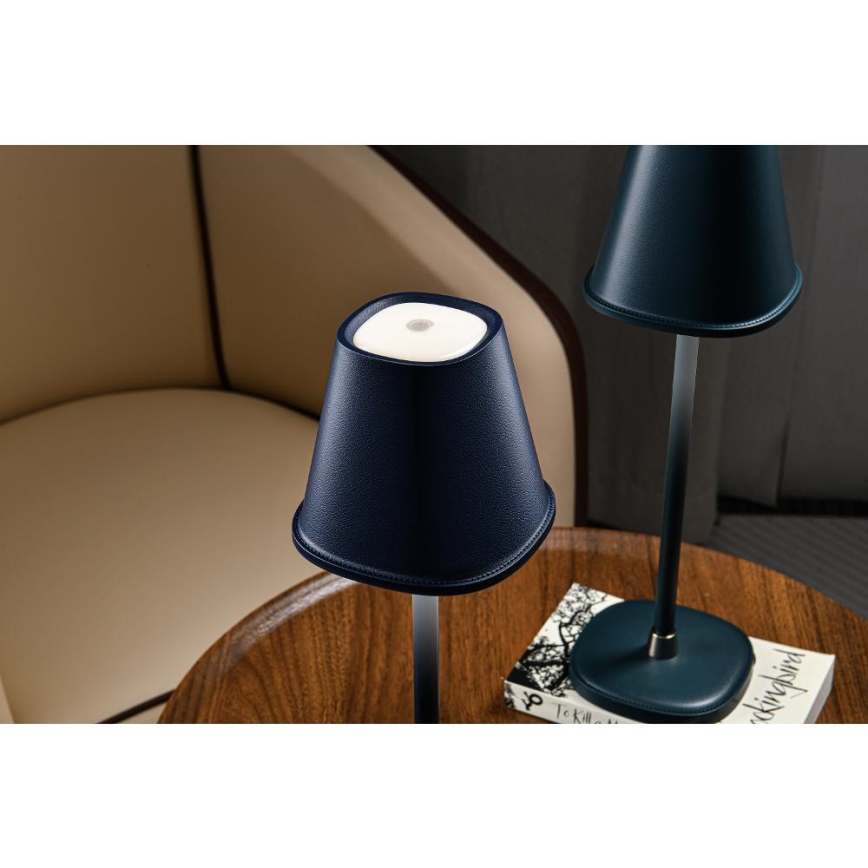LED Bordlampe dæmpbar og genopladelig LED/3W/1800 mAh mørkeblå