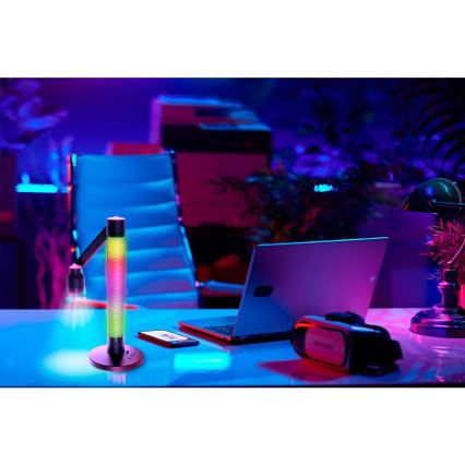 LED bordlampe m. RGBW-farver dæmpbar LED/10W/5V 2700-6000K Wi-Fi Tuya + fjernbetjening