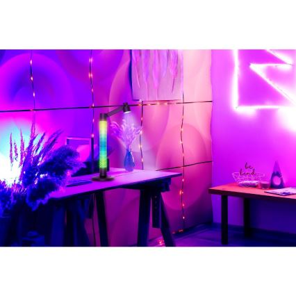 LED bordlampe m. RGBW-farver dæmpbar LED/10W/5V 2700-6000K Wi-Fi Tuya + fjernbetjening