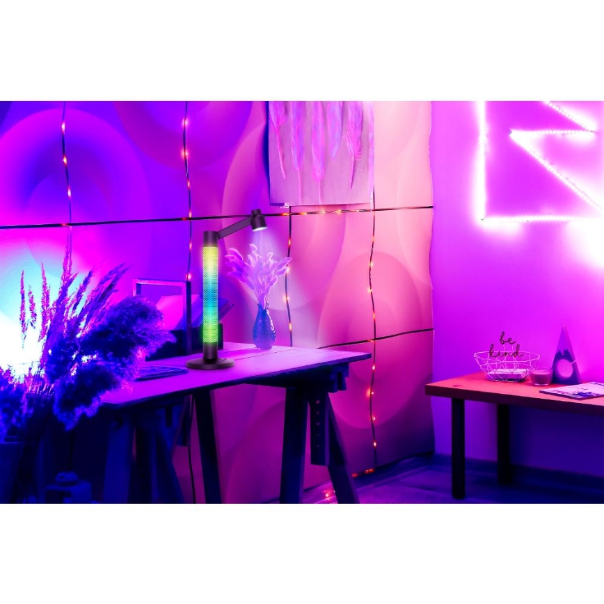 LED bordlampe m. RGBW-farver dæmpbar LED/10W/5V 2700-6000K Wi-Fi Tuya + fjernbetjening