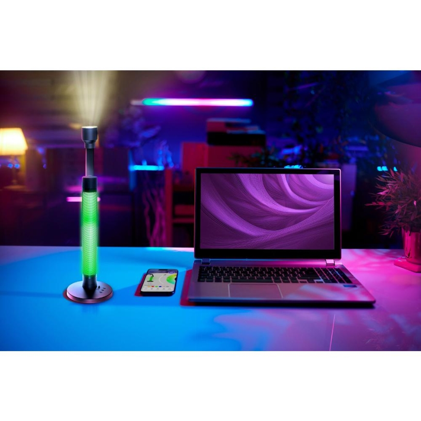 LED bordlampe m. RGBW-farver dæmpbar LED/10W/5V 2700-6000K Wi-Fi Tuya + fjernbetjening
