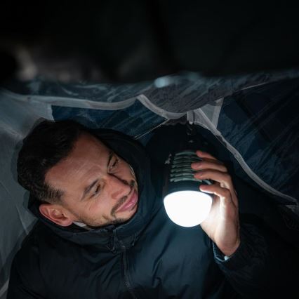 Retlux - LED bærbar genopladelig lampe med insektfanger LED/5W/1800 mAh IP44 sort