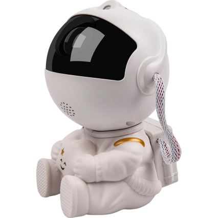 LED børneprojektor 230V astronaut 12,5 cm + fjernbetjening