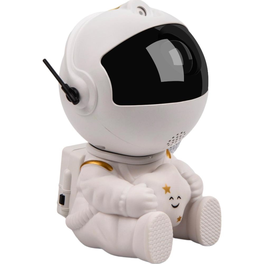 LED børneprojektor 230V astronaut 12,5 cm + fjernbetjening