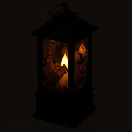 LED Dekoration HALLOWEEN LED/3xAAA/varm hvid lanterne med græskar