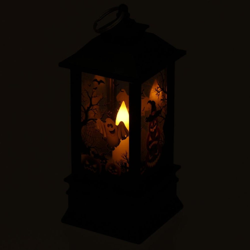 LED Dekoration HALLOWEEN LED/3xAAA/varm hvid lanterne med græskar