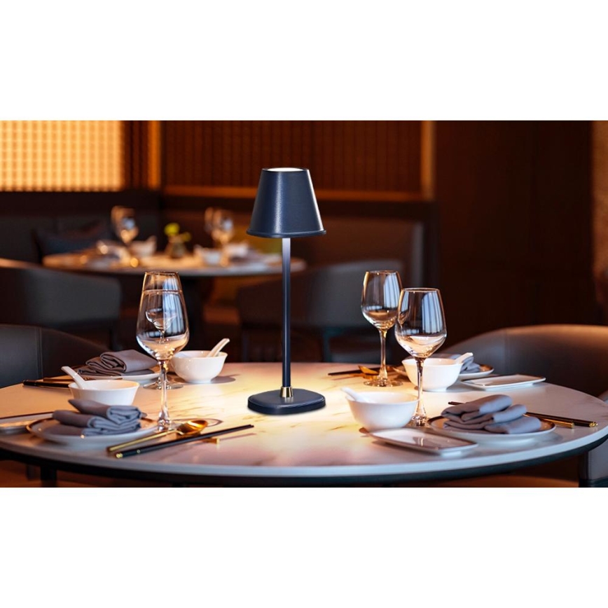 LED Dæmpbar Genopladelig Bordlampe LED/3W/1800 mAh Mørkeblå