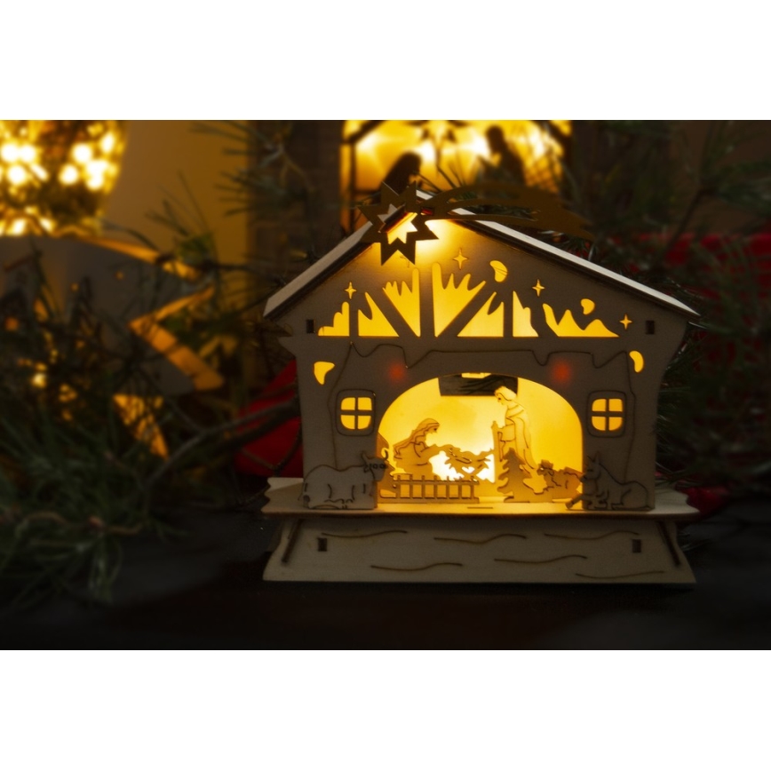 LED juledekoration 4xLED/2xAAA varm hvid