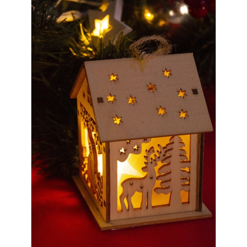 LED-juledekoration, 2x LR44, varm hvid