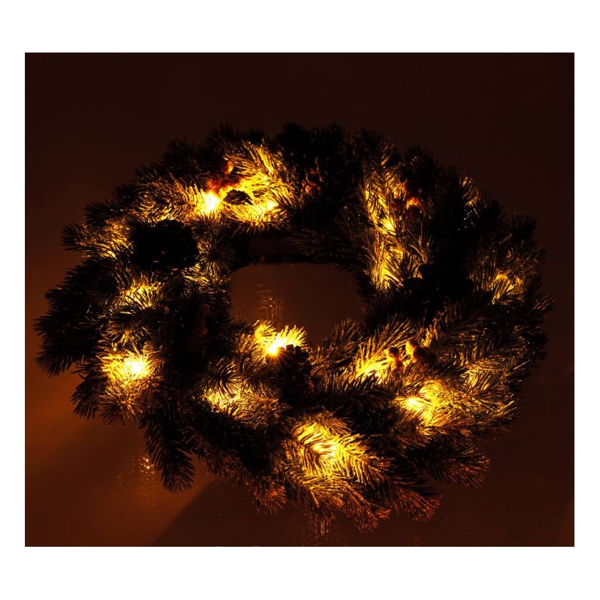 LED julekrans LED/2xAA diam. 40 cm