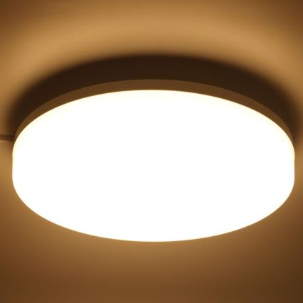 LED loftlampe m. RGBW-farver til badeværelse dæmpbar LED/20W/230V Wi-Fi IP44 hvid