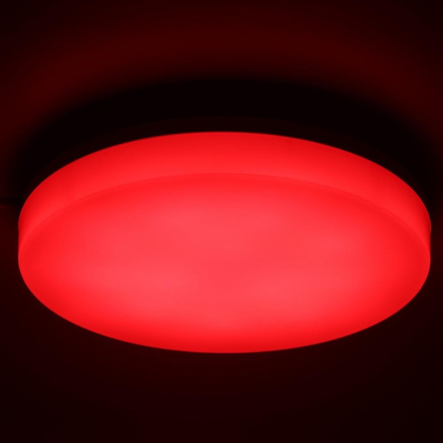 LED loftlampe m. RGBW-farver til badeværelse dæmpbar LED/20W/230V Wi-Fi IP44 hvid