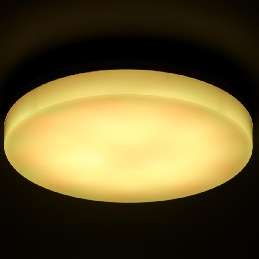 LED loftlampe m. RGBW-farver til badeværelse dæmpbar LED/20W/230V Wi-Fi IP44 hvid