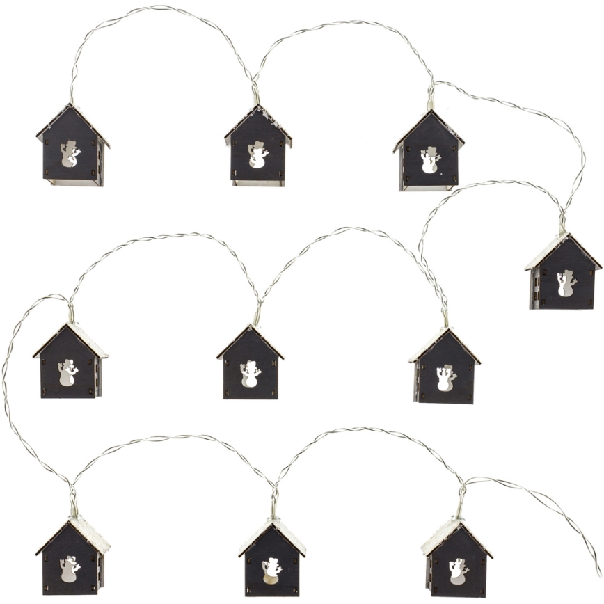 LED-lyskæde 10xLED/2xAA 2,3 m varm hvid