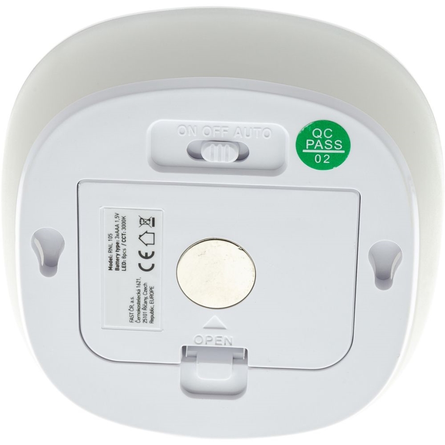 LED natlampe med sensor LED/0,45W/3xAAA 3000K hvid