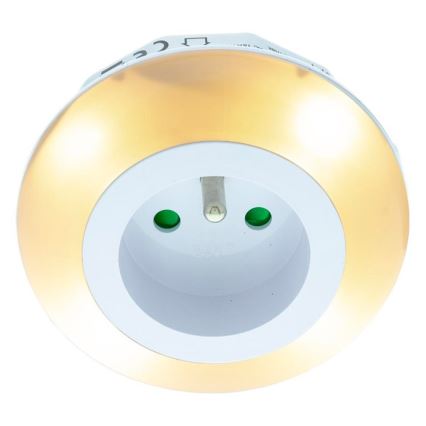 LED navigationslampe med skumringssensor og stik LED/0,6W/230V