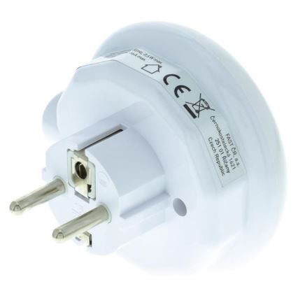 LED navigationslampe med skumringssensor og stik LED/0,6W/230V