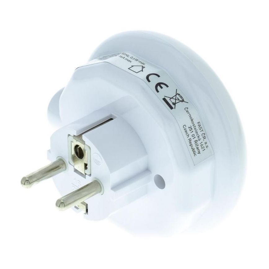 LED navigationslampe med skumringssensor og stik LED/0,6W/230V