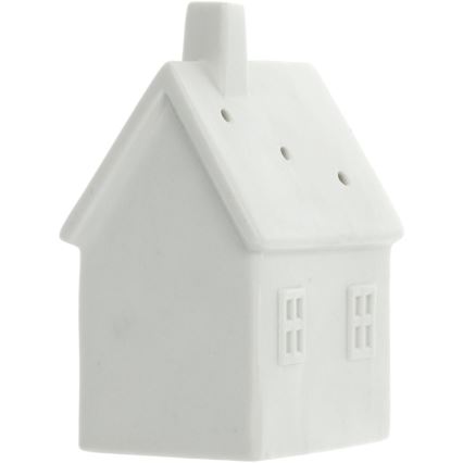 LED porcelænsdekoration LED/3xLR44/varm hvid hus hvid