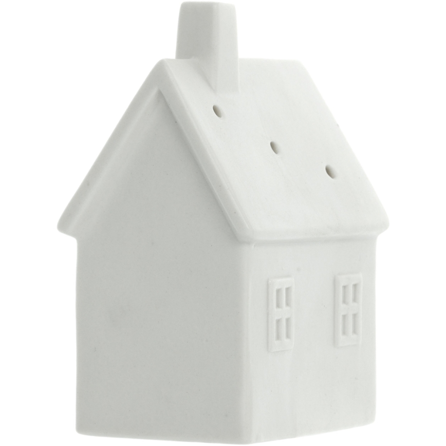 LED porcelænsdekoration LED/3xLR44/varm hvid hus hvid