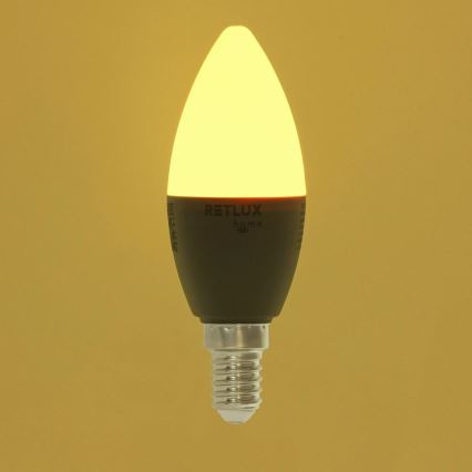LED-pære med RGBW-farver dæmpbar C37 E14/4,5W/230V 2700-6500K Wi-Fi Tuya