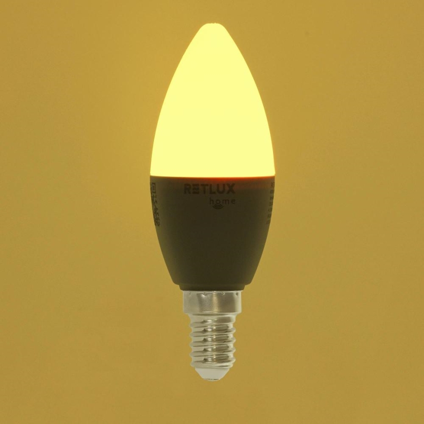 LED-pære med RGBW-farver dæmpbar C37 E14/4,5W/230V 2700-6500K Wi-Fi Tuya