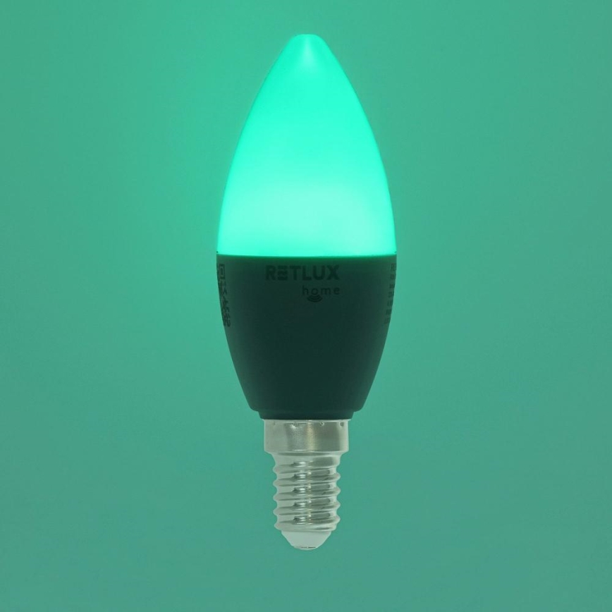 LED-pære med RGBW-farver dæmpbar C37 E14/4,5W/230V 2700-6500K Wi-Fi Tuya