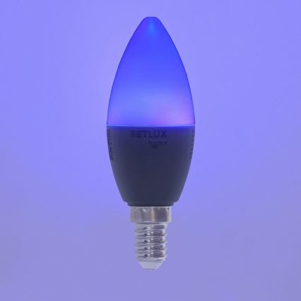 LED-pære med RGBW-farver dæmpbar C37 E14/4,5W/230V 2700-6500K Wi-Fi Tuya