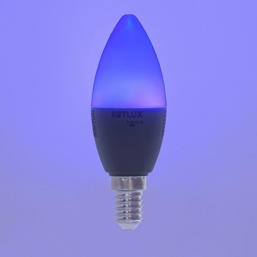 LED-pære med RGBW-farver dæmpbar C37 E14/4,5W/230V 2700-6500K Wi-Fi Tuya