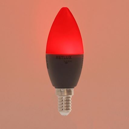 LED-pære med RGBW-farver dæmpbar C37 E14/4,5W/230V 2700-6500K Wi-Fi Tuya
