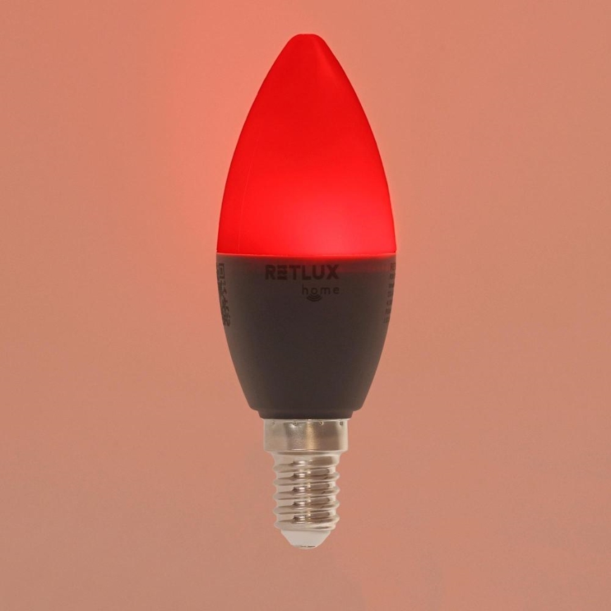 LED-pære med RGBW-farver dæmpbar C37 E14/4,5W/230V 2700-6500K Wi-Fi Tuya