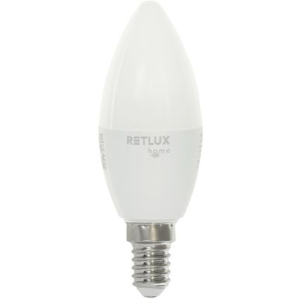 LED-pære med RGBW-farver dæmpbar C37 E14/4,5W/230V 2700-6500K Wi-Fi Tuya